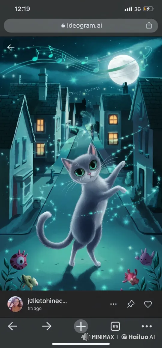 Melody the Dancing Cat Enchants the Night – AI Generated Video | Hailuo AI