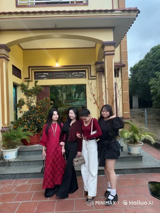 Four Women Perform Energetic Martial Arts Outside House – AI Generated Video | Hailuo AI