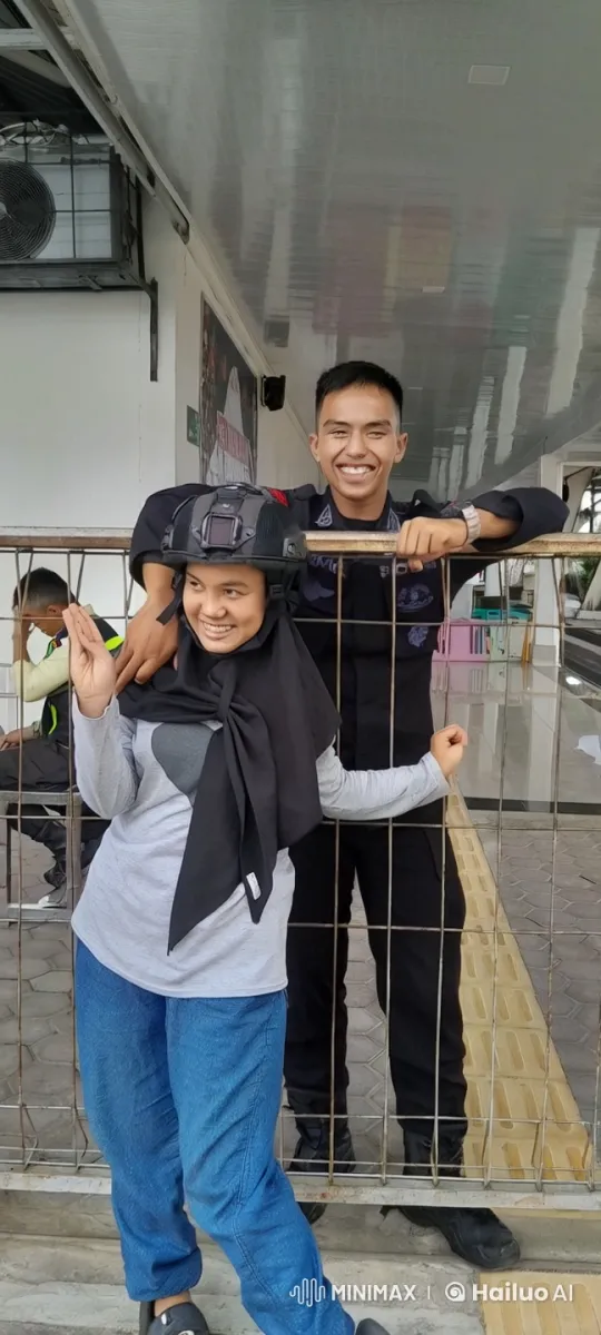 Police Officer and Civilian Practice Kung Fu in Hallway – AI Generated Video | Hailuo AI