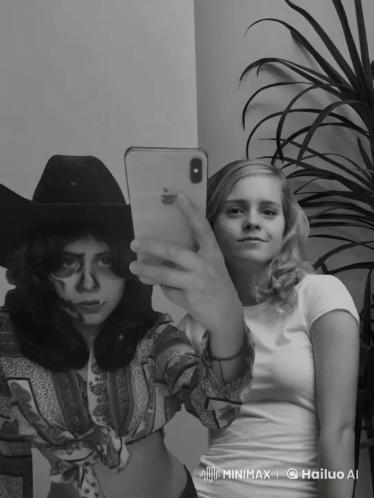Two Women Kissing in Front of a Mirror – AI Generated Video | Hailuo AI