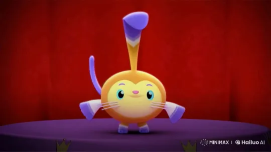 Animated Cat Character Pulls Out Glock on Stage – AI Generated Video | Hailuo AI