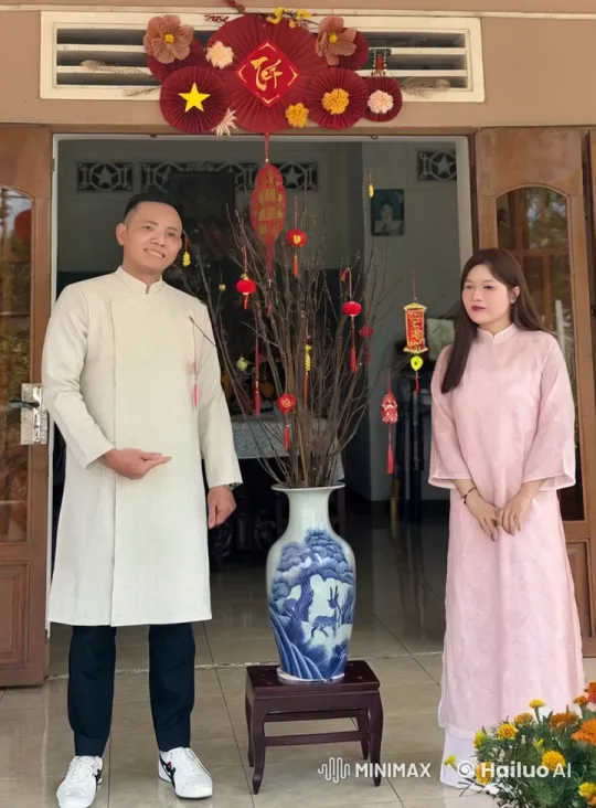Traditional Vietnamese Kung Fu Pair in Festive Celebration – AI Generated Video | Hailuo AI