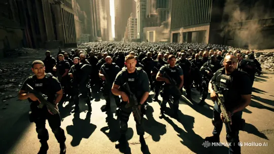 Elite SWAT Faces 100 Robbers in High-Aesthetic Confrontation – AI Generated Video | Hailuo AI