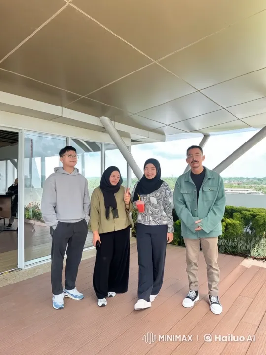 Four Friends Display Martial Arts Skills on Terrace – AI Generated Video | Hailuo AI
