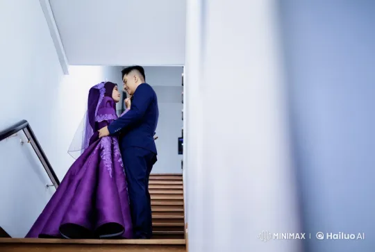 Formal Attire Kungfu Duel on Staircase – AI Generated Video | Hailuo AI