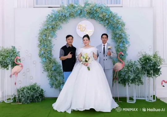 Wedding Transforms into Martial Arts Spectacle – AI Generated Video | Hailuo AI