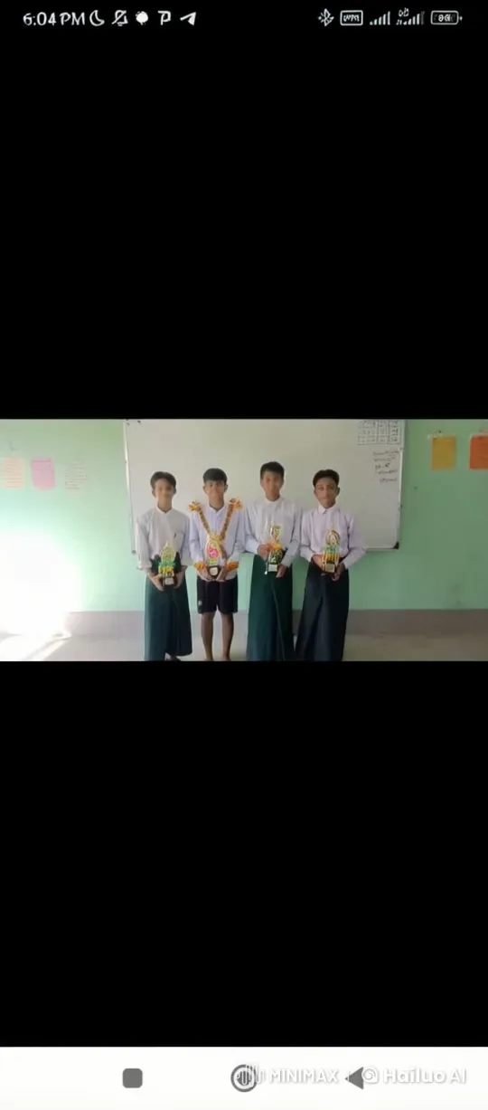 Students Celebrate Success with Trophies and Team Spirit – AI Generated Video | Hailuo AI