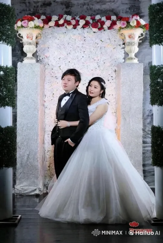 Wedding Day Kung Fu: Bride's Elegant Jump Kick and Groom's Defensive Stance – AI Generated Video | Hailuo AI