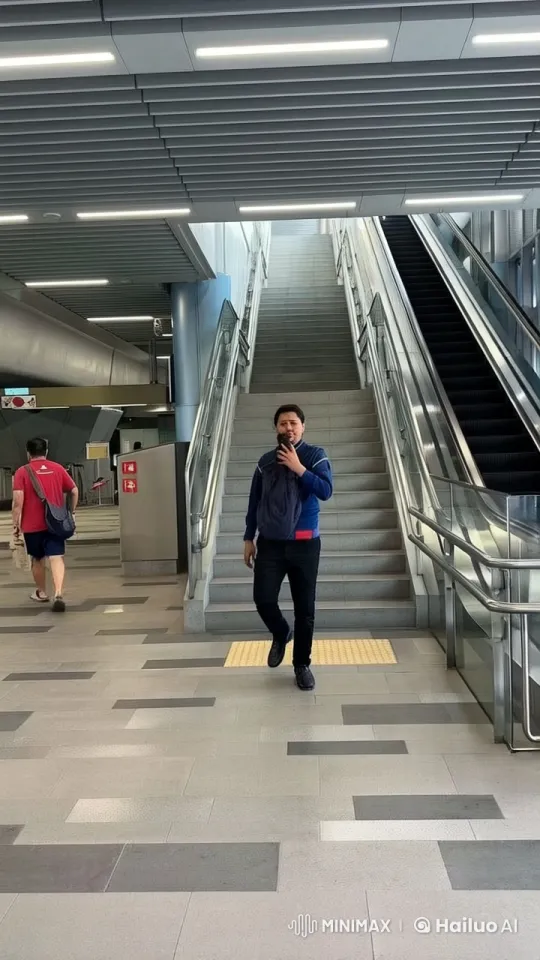Dynamic Sprint for Gold in Modern Train Station – AI Generated Video | Hailuo AI