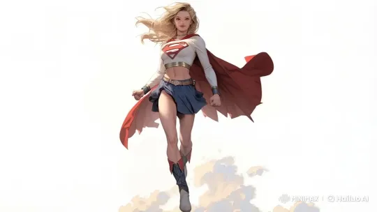 Supergirl Soars Through Sky to Space in Live2D Animation – AI Generated Video | Hailuo AI