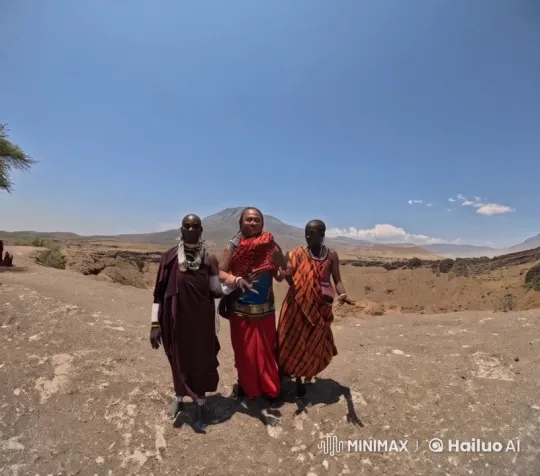 Maasai Performers Exhibit Synchronized Kung Fu in Natural Setting – AI Generated Video | Hailuo AI
