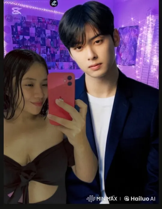 Romantic Couple Takes Selfie Under Purple Lights – AI Generated Video | Hailuo AI