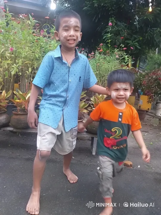 Boys Practice Muay Thai in a Serene Garden – AI Generated Video | Hailuo AI