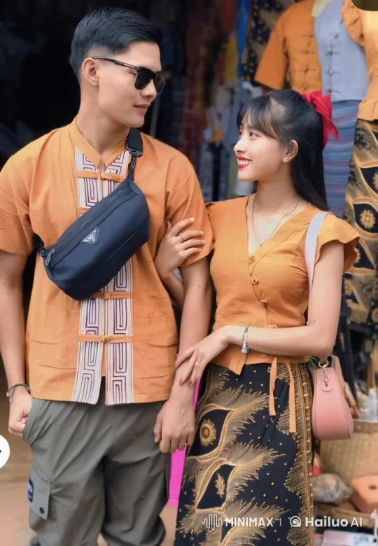 Couple Performing Synchronized Kung Fu in Market Setting – AI Generated Video | Hailuo AI