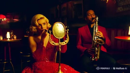 Retro Charm: Jazz Club's Marilyn-Inspired Beauty – AI Generated Video | Hailuo AI