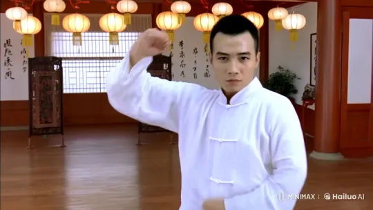 Disciplined Kung Fu Practitioner in Serene Dojo – AI Generated Video | Hailuo AI