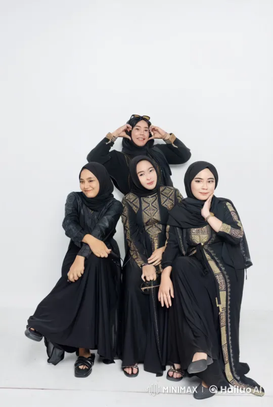 Synchronized Kung Fu Performance by Five Women in Black and Gold – AI Generated Video | Hailuo AI