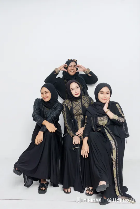 Abaya-Wearing Women Perform Choreographed Kung Fu – AI Generated Video | Hailuo AI