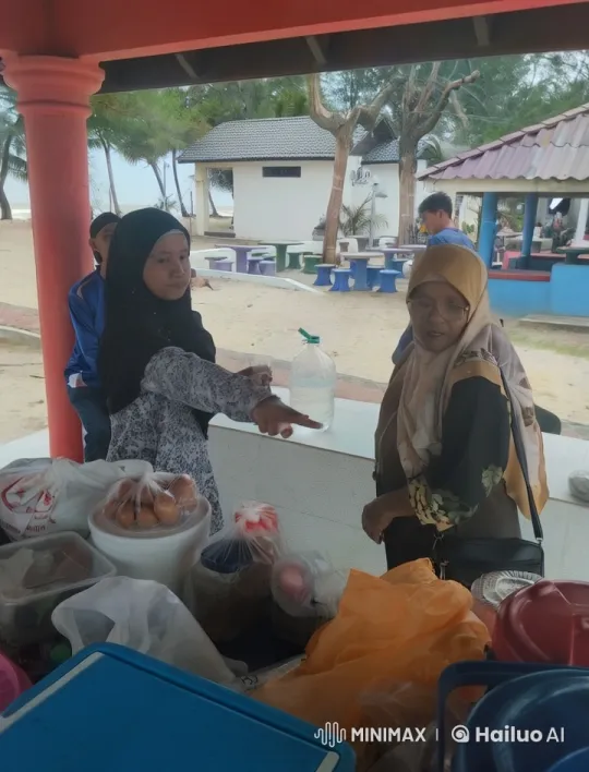 Women in Hijabs Chat by the Beach Amidst Coastal Serenity – AI Generated Video | Hailuo AI