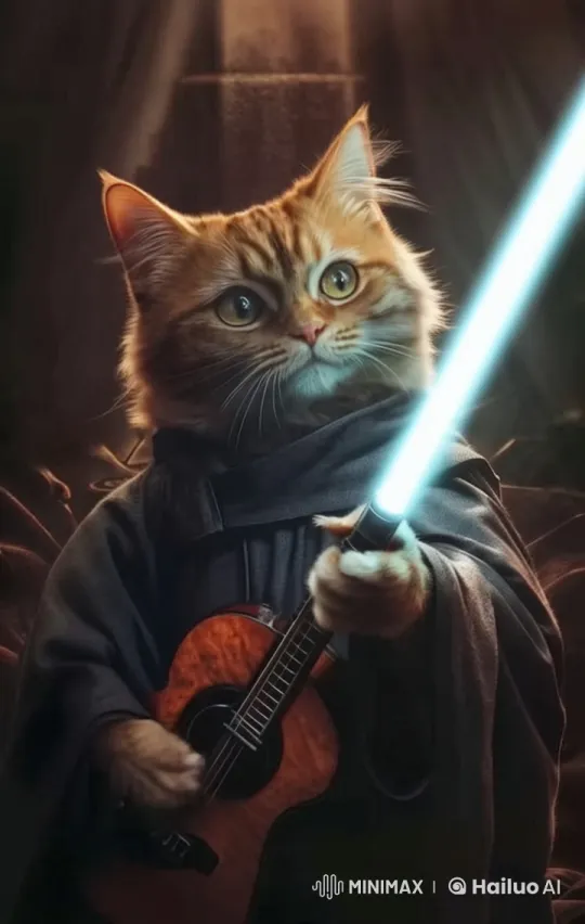 Mystical Cat Plays Electric Guitar in Live2D Animation – AI Generated Video | Hailuo AI