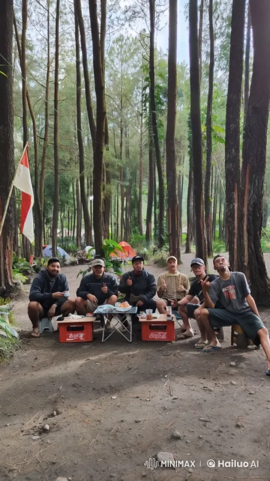 Campers Turn Violent Amidst Peaceful Forest Setting – AI Generated Video | Hailuo AI