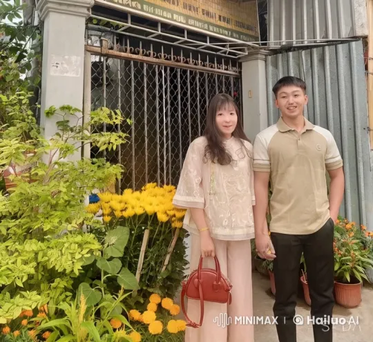 Couple Performs Energetic Kung Fu in Vibrant Garden – AI Generated Video | Hailuo AI