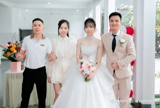 Wedding Martial Arts Display by Bride, Groom, and Friends – AI Generated Video | Hailuo AI