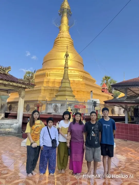 Martial Arts Display in Front of Golden Stupa – AI Generated Video | Hailuo AI