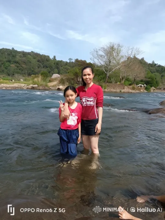 Two in Red: Serenity in Nature's Flow – AI Generated Video | Hailuo AI