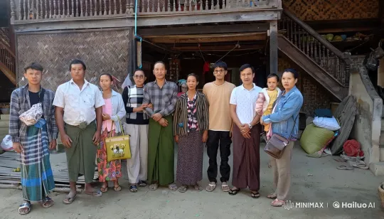 Nine Individuals Perform Synchronized Kung Fu in Front of Traditional House – AI Generated Video | Hailuo AI