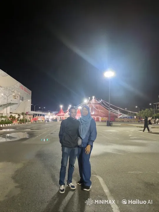 Nighttime Kung Fu Practice in Front of Circus Tent – AI Generated Video | Hailuo AI