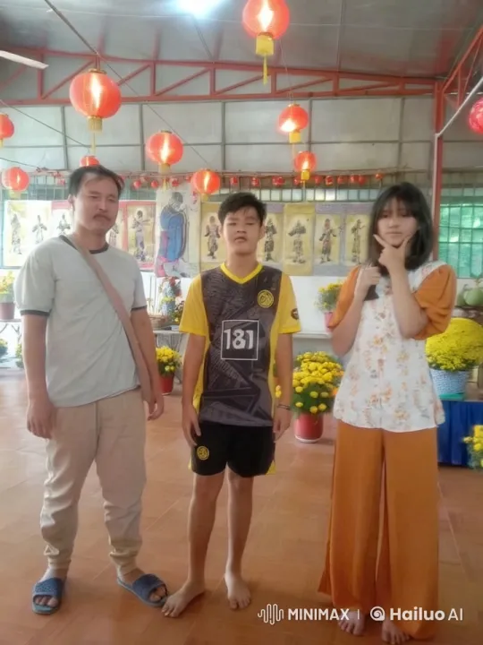 Three Individuals Perform Kung Fu in Red Lantern Room – AI Generated Video | Hailuo AI