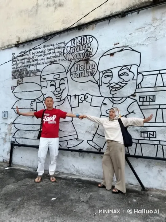 Two Individuals Perform Kung Fu in Front of Animated Mural – AI Generated Video | Hailuo AI