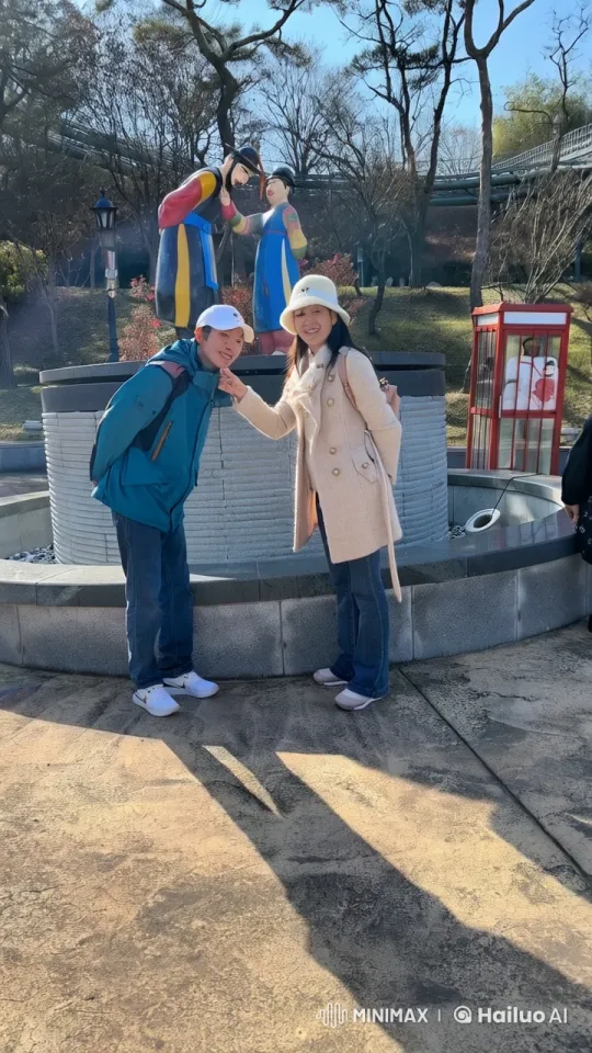 Couple Practicing Martial Arts in Scenic Park – AI Generated Video | Hailuo AI
