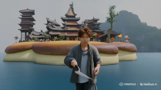 Momotaro's Epic Okonomiyaki Battle on Oni Island – AI Generated Video | Hailuo AI