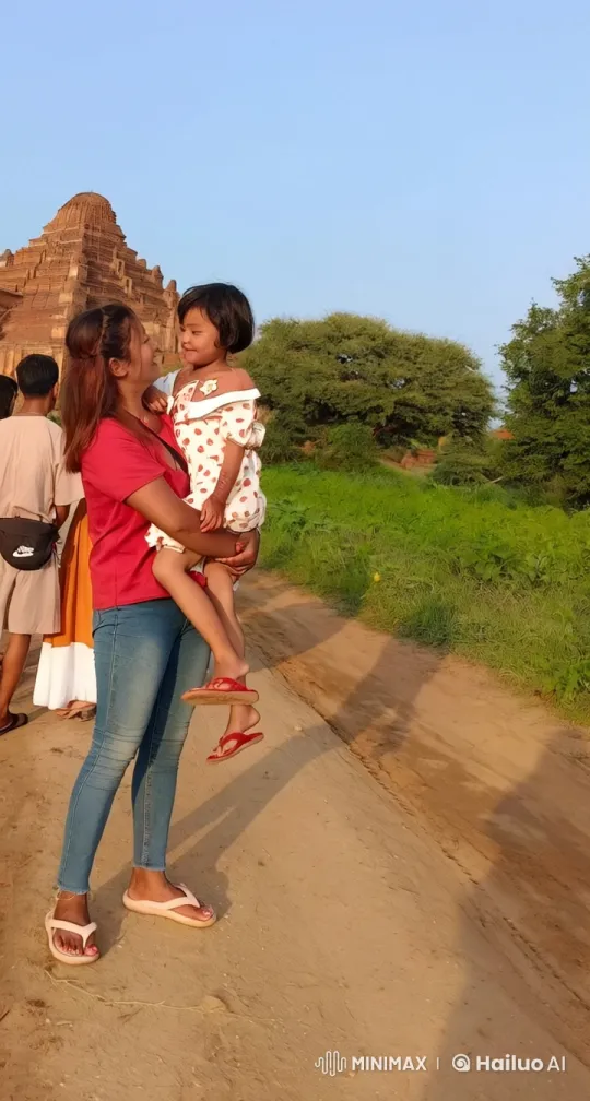 Mother's Martial Arts Display with Child on Ancient Path – AI Generated Video | Hailuo AI