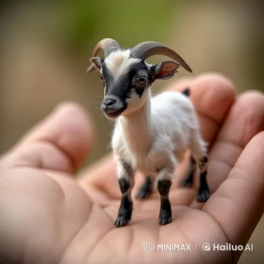 Adorable Goat Climbs Person's Arm in Live2D Animation – AI Generated Video | Hailuo AI