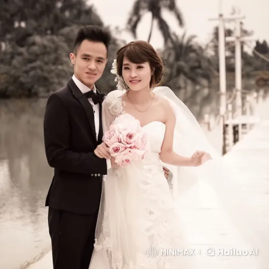 Wedding Couple Engages in Dramatic Kungfu Battle by Lakeside – AI Generated Video | Hailuo AI