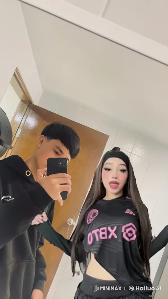 Young Couple Shares Sweet Kiss in Bright Bathroom – AI Generated Video | Hailuo AI