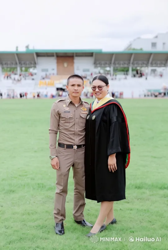 Police Officer and Graduate Engage in Martial Arts Display – AI Generated Video | Hailuo AI