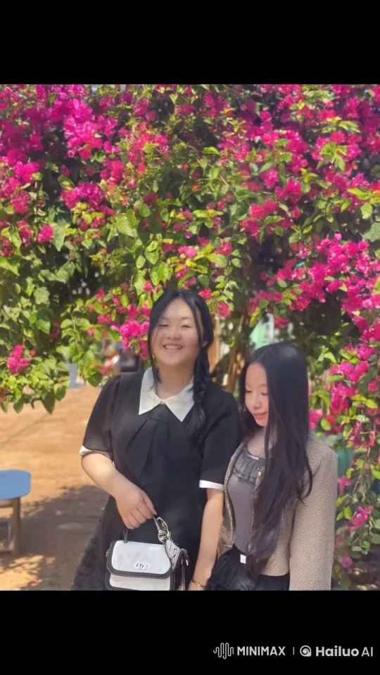 Dynamic Simulated Combat Scene Amidst Bougainvillea Blooms – AI Generated Video | Hailuo AI