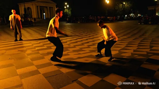 Nighttime Martial Arts Showdown in Dynamic Cinematic Style – AI Generated Video | Hailuo AI