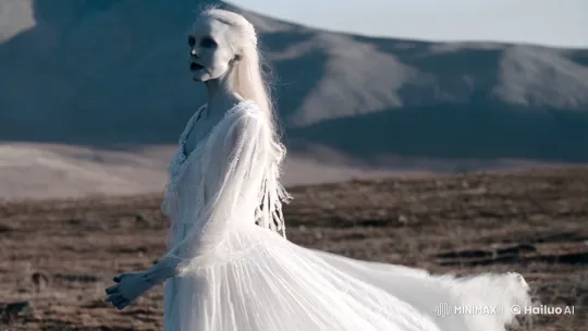 Ethereal Beauty in Desolate Landscape – AI Generated Video | Hailuo AI