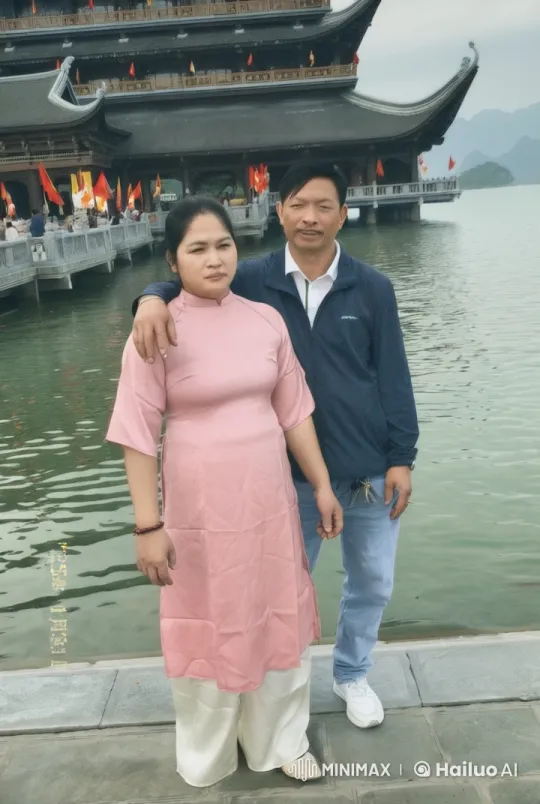 Couple Performs Intense Martial Arts by a Temple Lake – AI Generated Video | Hailuo AI