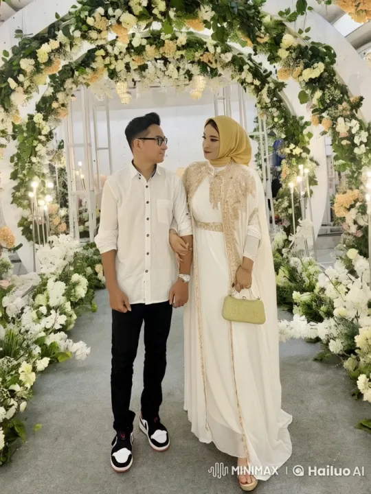Couple Displays Elegant Kungfu in Floral Archway – AI Generated Video | Hailuo AI