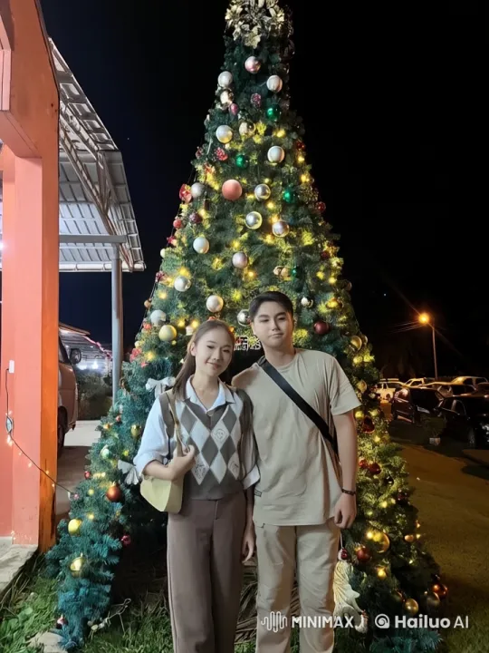 Couple Practicing Martial Arts by Christmas Tree – AI Generated Video | Hailuo AI