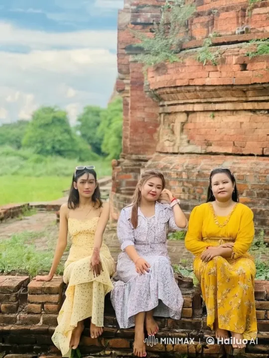 Traditional Kung Fu Display by Three Women – AI Generated Video | Hailuo AI