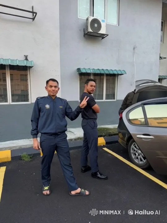 Two Men Perform Energetic Kungfu in Parking Lot – AI Generated Video | Hailuo AI
