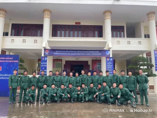 Green Uniformed Group Poses and Performs Synchronized Kungfu – AI Generated Video | Hailuo AI