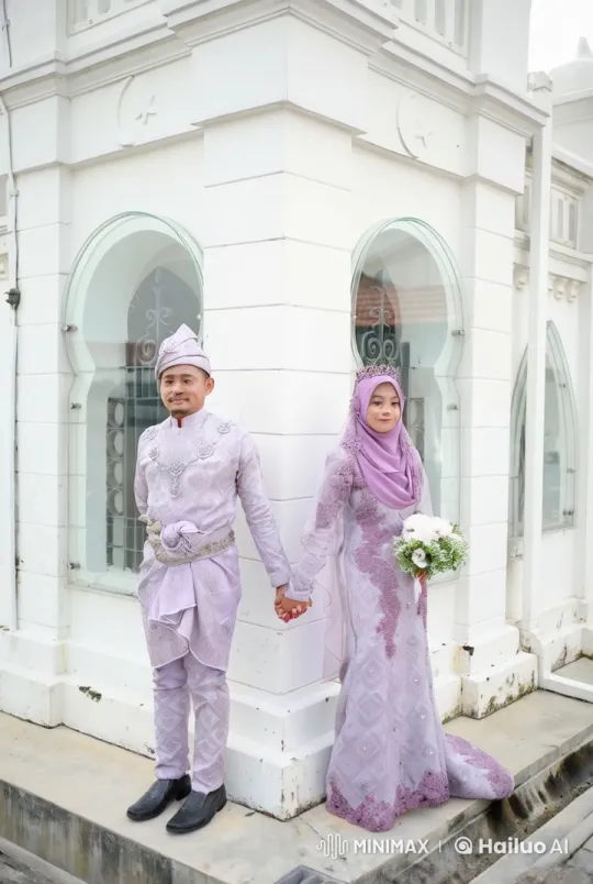 Lavender Attired Couple Showcases Martial Arts Skills – AI Generated Video | Hailuo AI